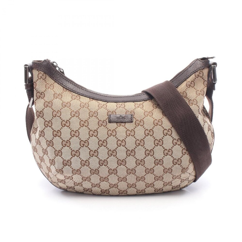 Gucci GG canvas shoulder bag beige brown monogram